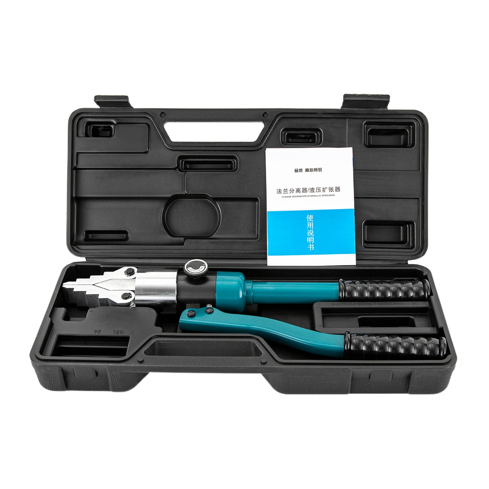 YQ-30 합금강 30MM 휴대용 유압 스프레더 분리기 키트 핸드헬드 통합 수동 플랜지 분할 도구 세트 블루, 8T