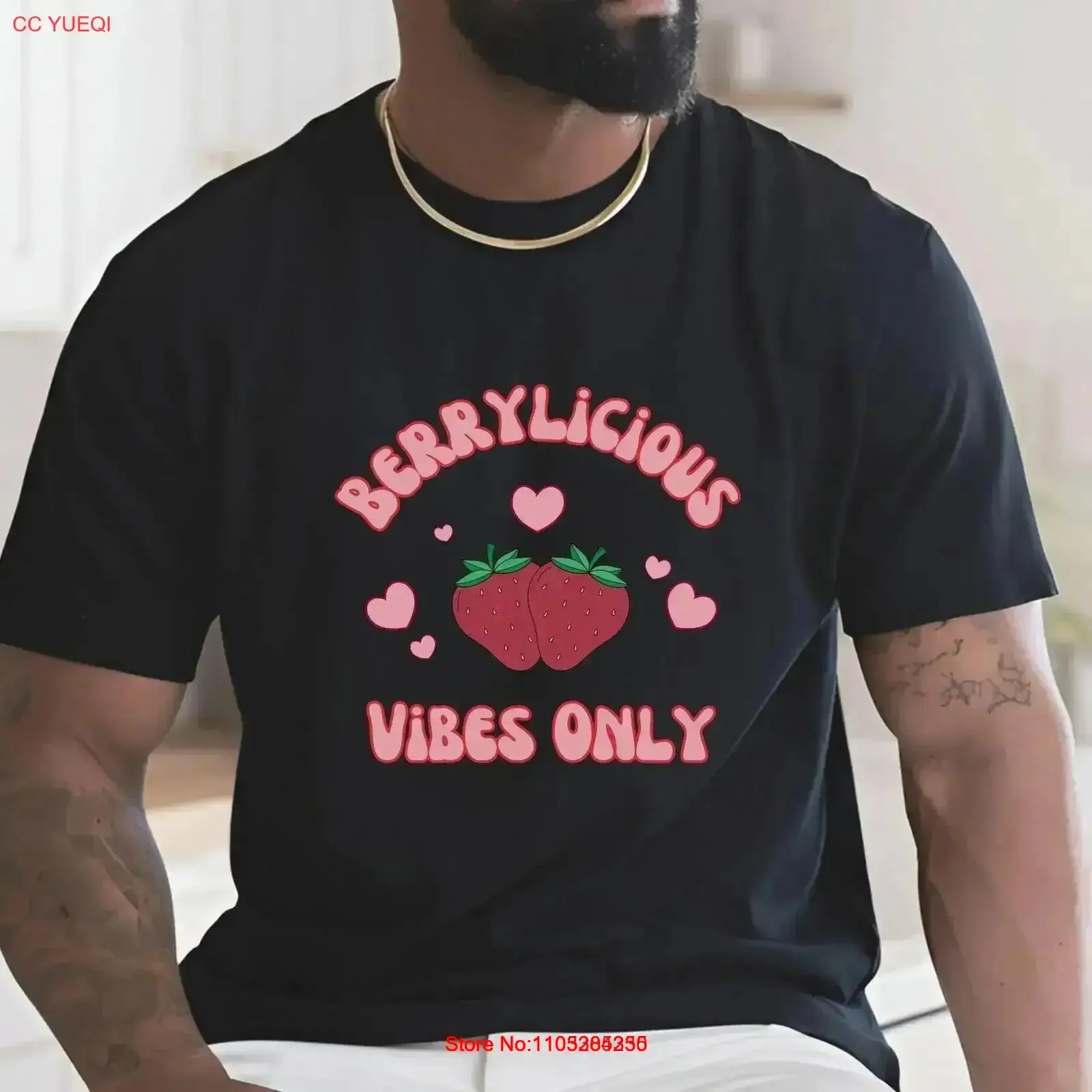 Berrylicious Vibes Only Strawberry T Shirt Cute Kawaii for Women Bella Canvas 3001 Fit Fun Summer vintage Washed vintage