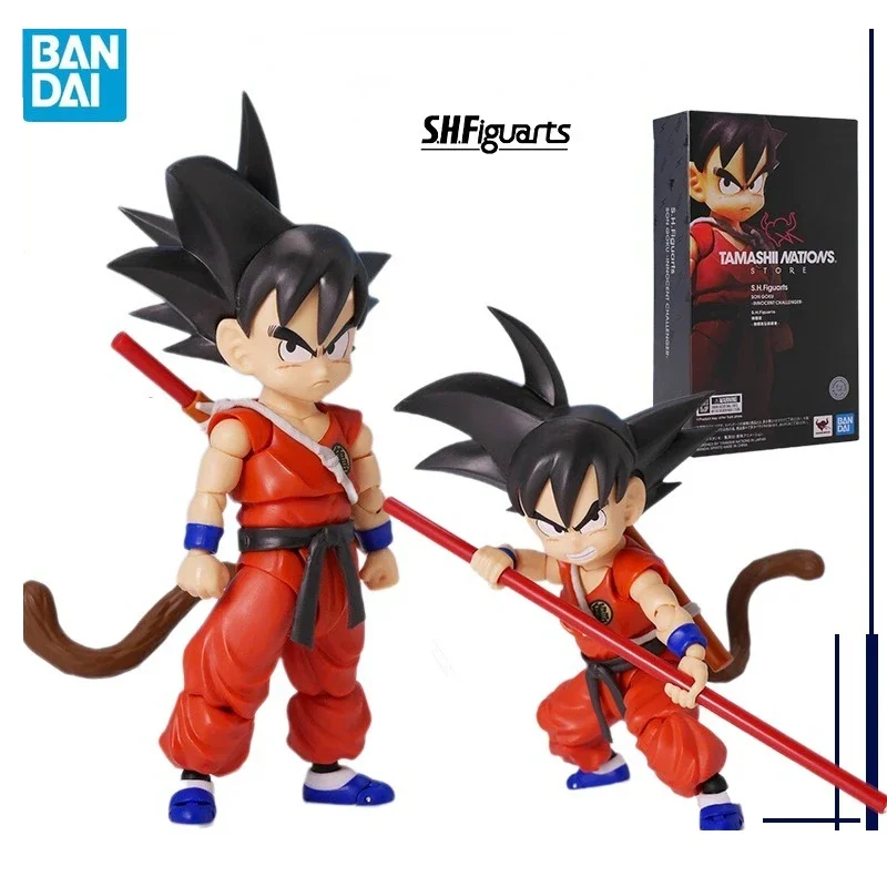 

In stock Bandai Anime Dragon Ball Son Goku SHF TNST INNOCENT CHALLENGER Model Toys Action Figure Gifts Collectible Kids