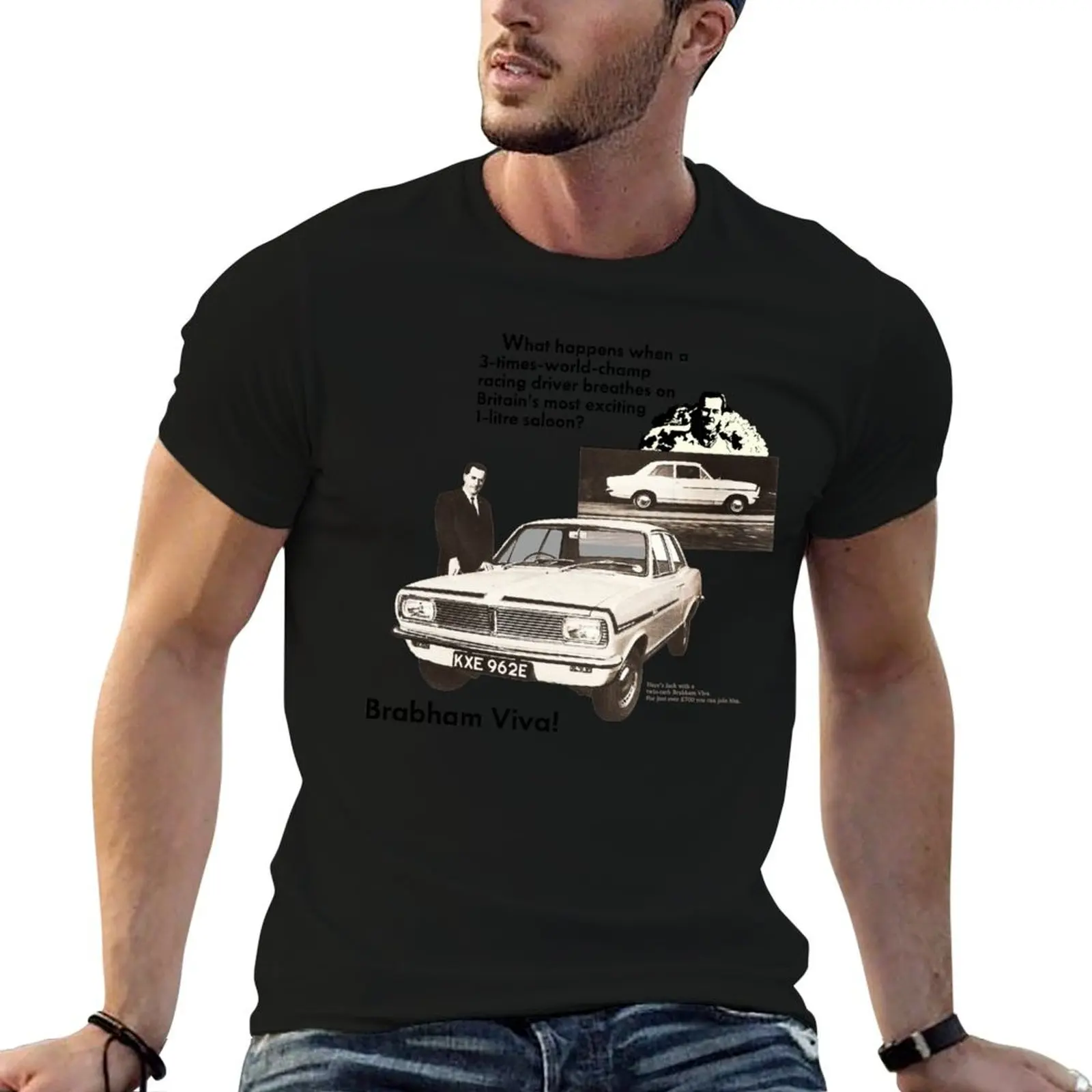 

Футболка VAUXHALL VIVA BRABHAM, мужская футболка, хлопковая футболка, футболка с индивидуальным принтом