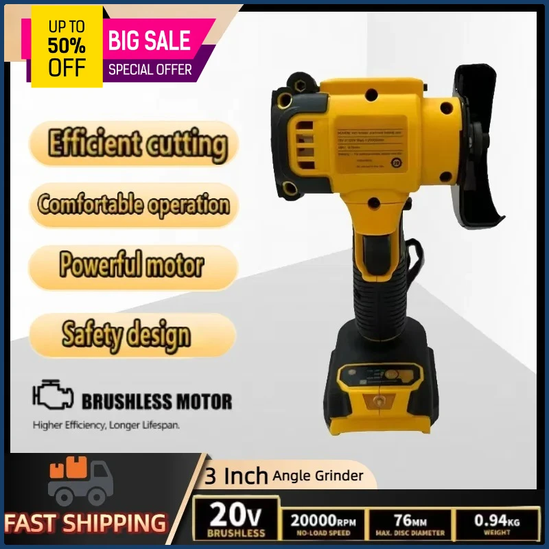 صالح ديوالت 3 بوصة طاحونة زاوية صغيرة اللاسلكي تلميع ماكينة الطحن قطع كهربائية أدوات كهربائية لبطارية ديوالت 20 فولت