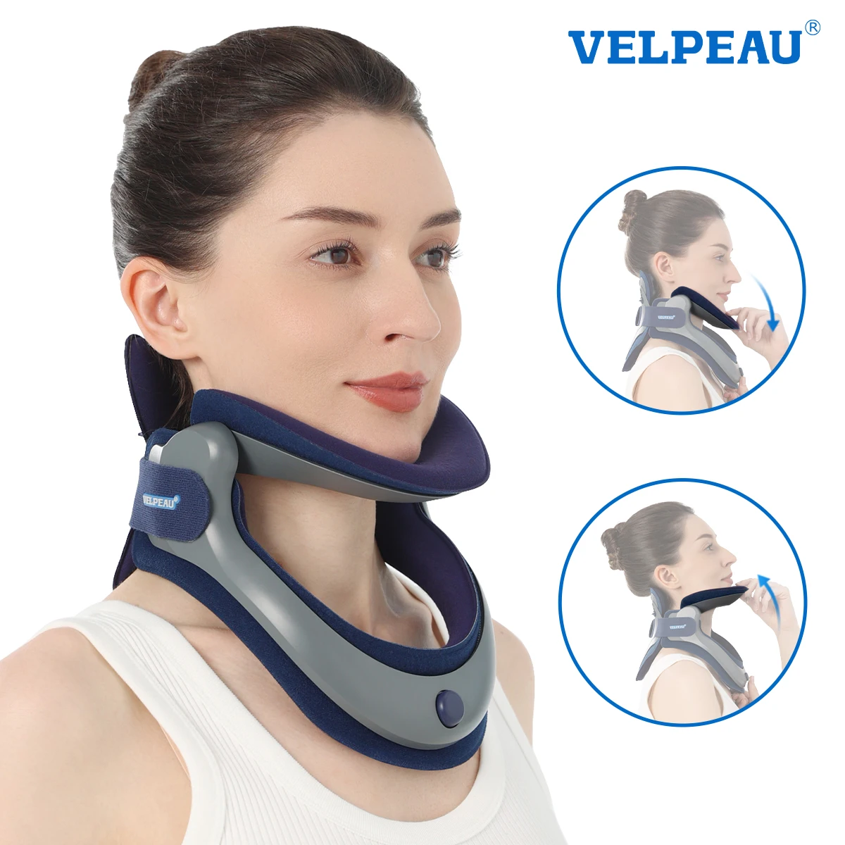 

VELPEAU Cervical Traction Device, Neck Stretcher for Posture Correct and Spine Pressure, Adjustable Neck Brace for Men and Women