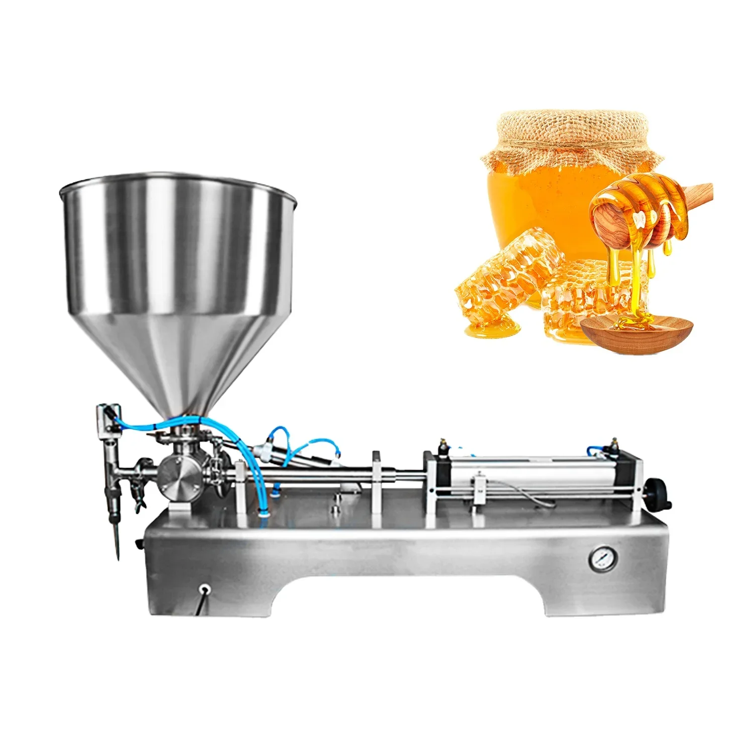 

Semi Automatic Filling Machine Paste Manual Small Bottle Filler Machine with Hopper Dispenser for Small Business