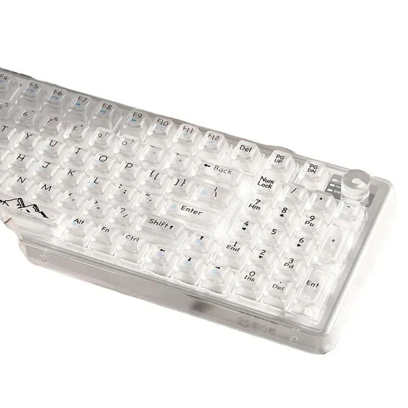 

Transparent mechanical keyboard, wireless Bluetooth three-mode, office hot plugging, customization, high-value office