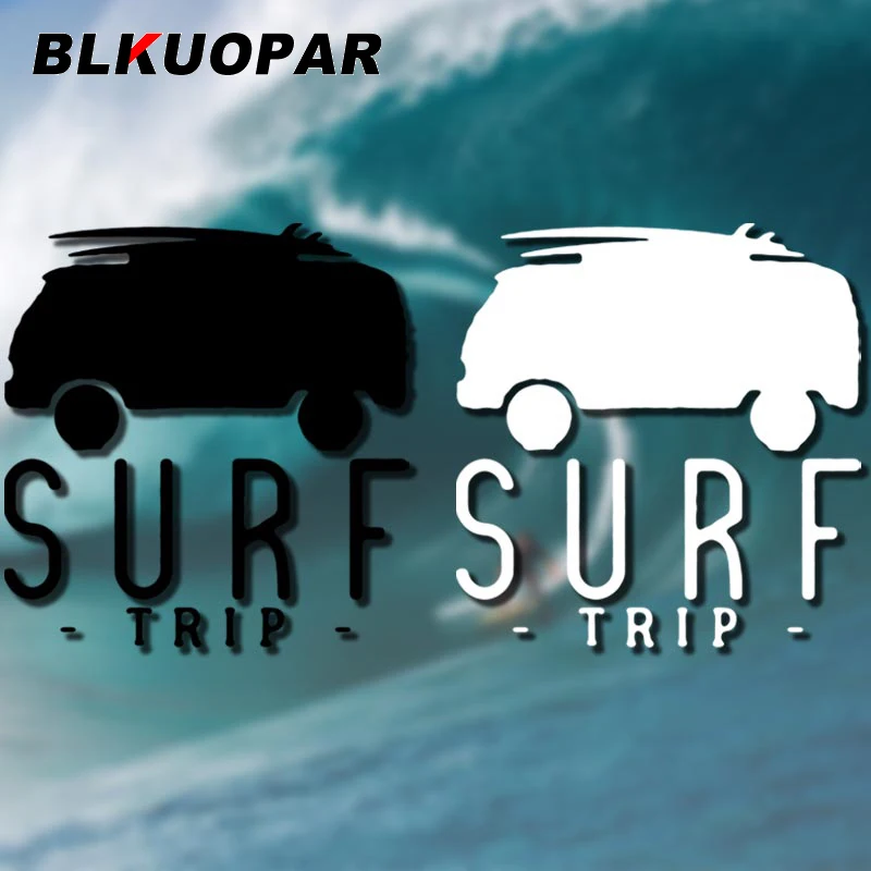 BLKUOPAR Surf Trip Funny Car Stickers Creative JDM Anime Vinyl Decal Scratch-Proof Refrigerator Air Conditioner Decoration Lable