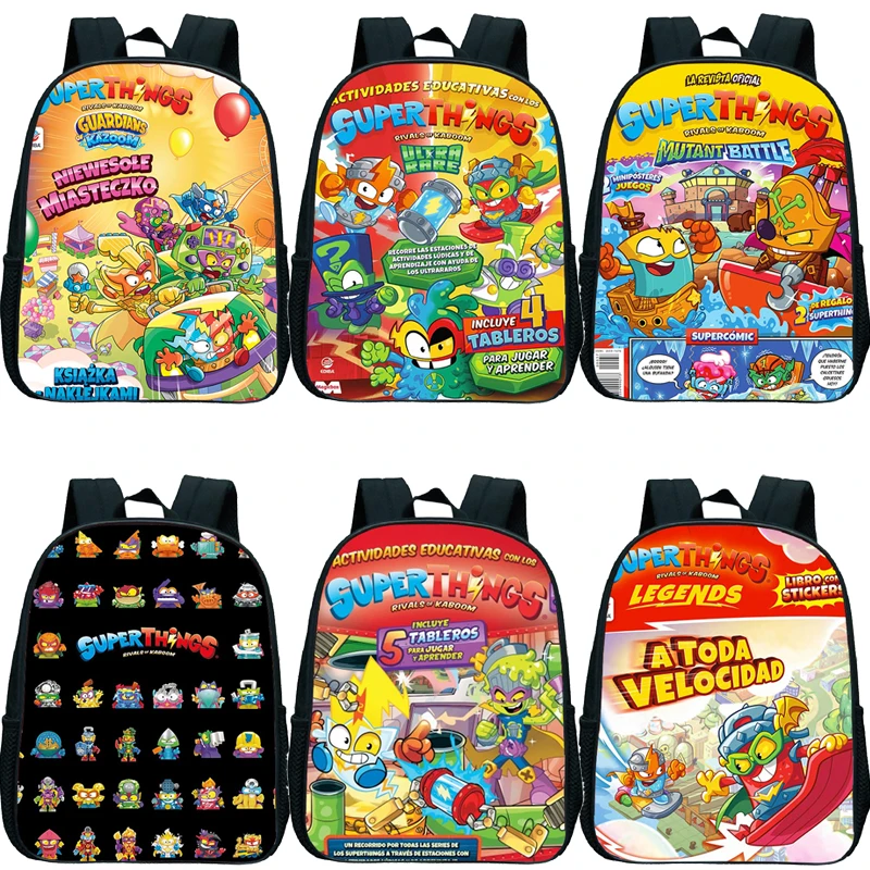 

Game Superthings 3D Print Backpack Cartoon Kindergarten School Bags for Boys Girls Waterproof Mini Rucksack Kids Bookbag Mochila
