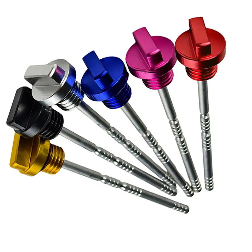1Pcs CNC Aluminum Ngine Oil Tank Dipstick Level Lndicator For Most Motorcycles Modification Accessories