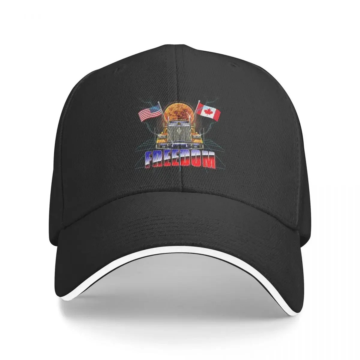 Freedom Convoy Trucker shirt: USA American and Canada Trucker shirt, Flag Freedom Convoy Trucker Baseball Cap