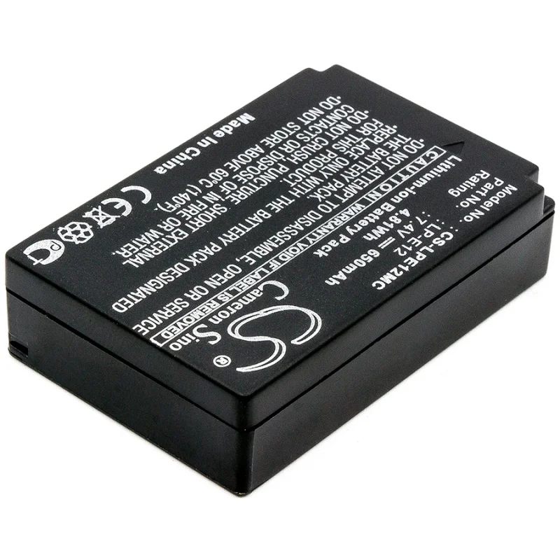 Li-ion Camera battery for Canon,7.4V,EOS M EOS 100D Rebel SL1 Digital OS-M EOS Kiss X7 PowerShot SX70 HS