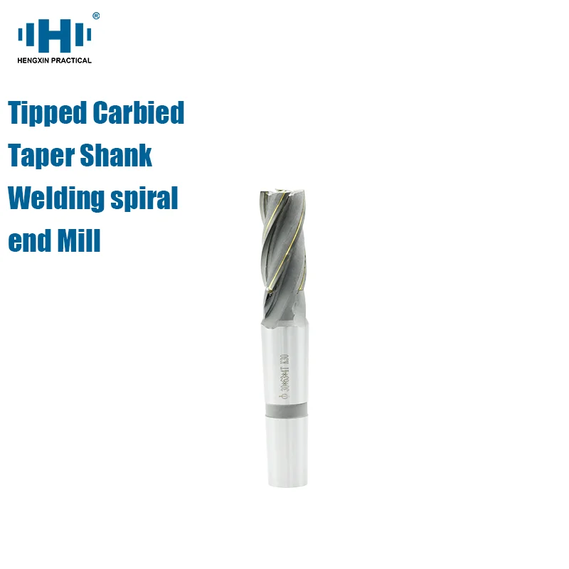 

HENGXIN Tipped Carbide End Mill Taper Shank Welding Sprial Fit for Machining MIlling Tools CNC Lathe Processing Cutting Tools