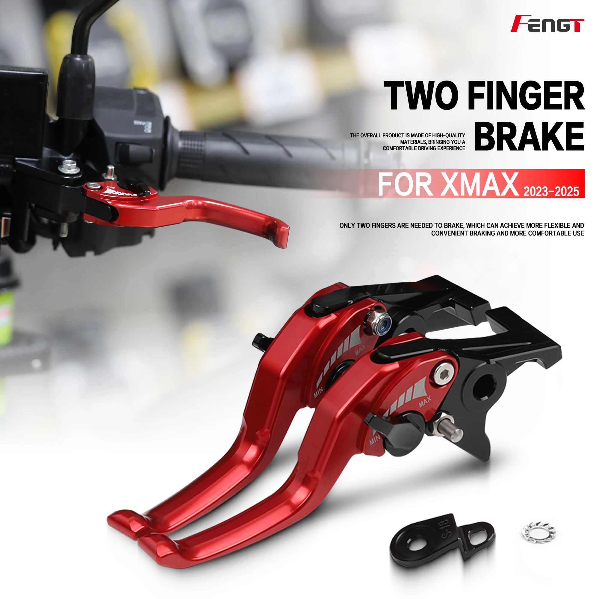

Parking Lock Function Brake Lever Set For YAMAHA XMAX 250/300/400 2023-2025 Accessories XMAX 300 250 Folding Brake Handle Levers