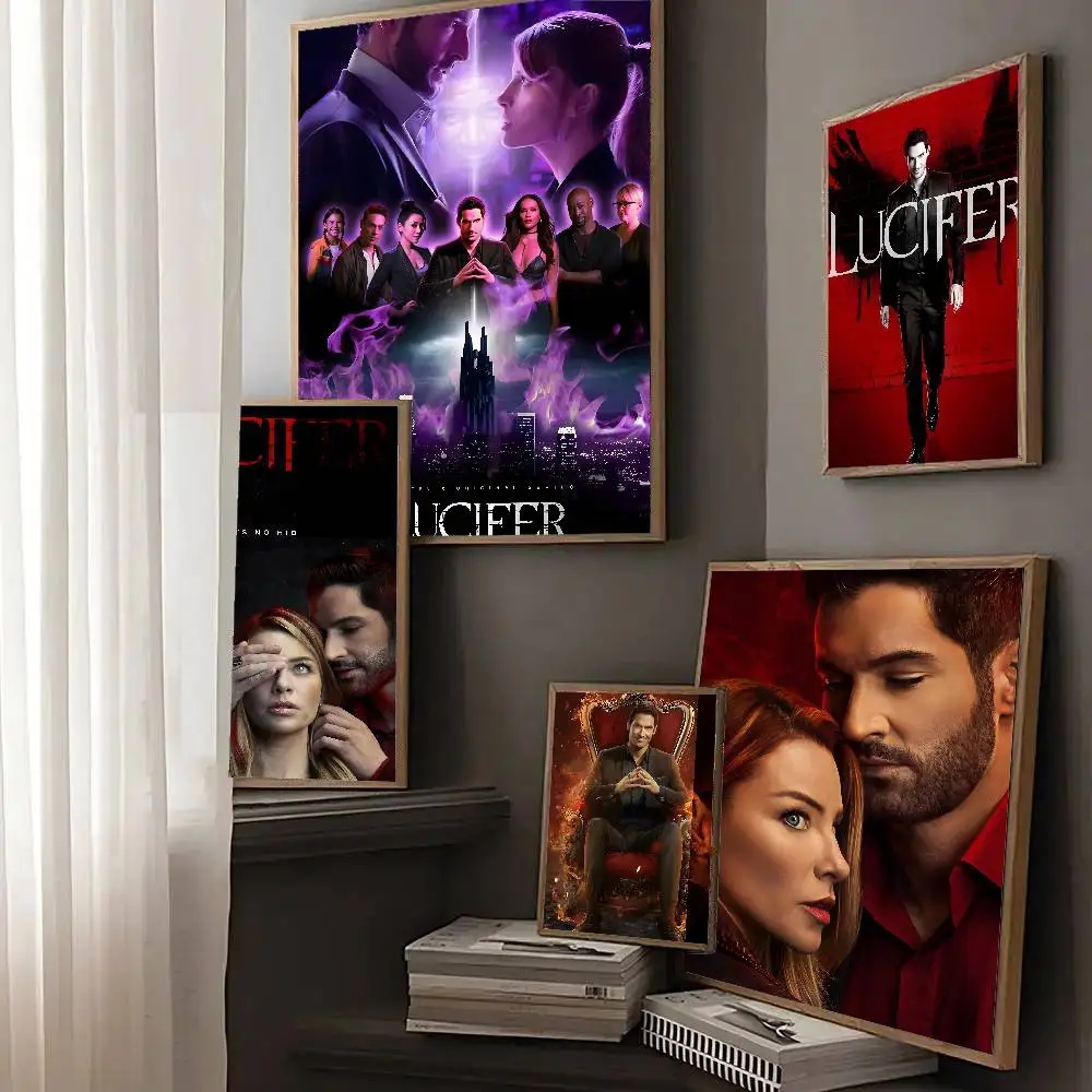 Lucifer TV Serie Poster And Prints Wall Art Pictures For Modern Bedroom Game Room Home Decor