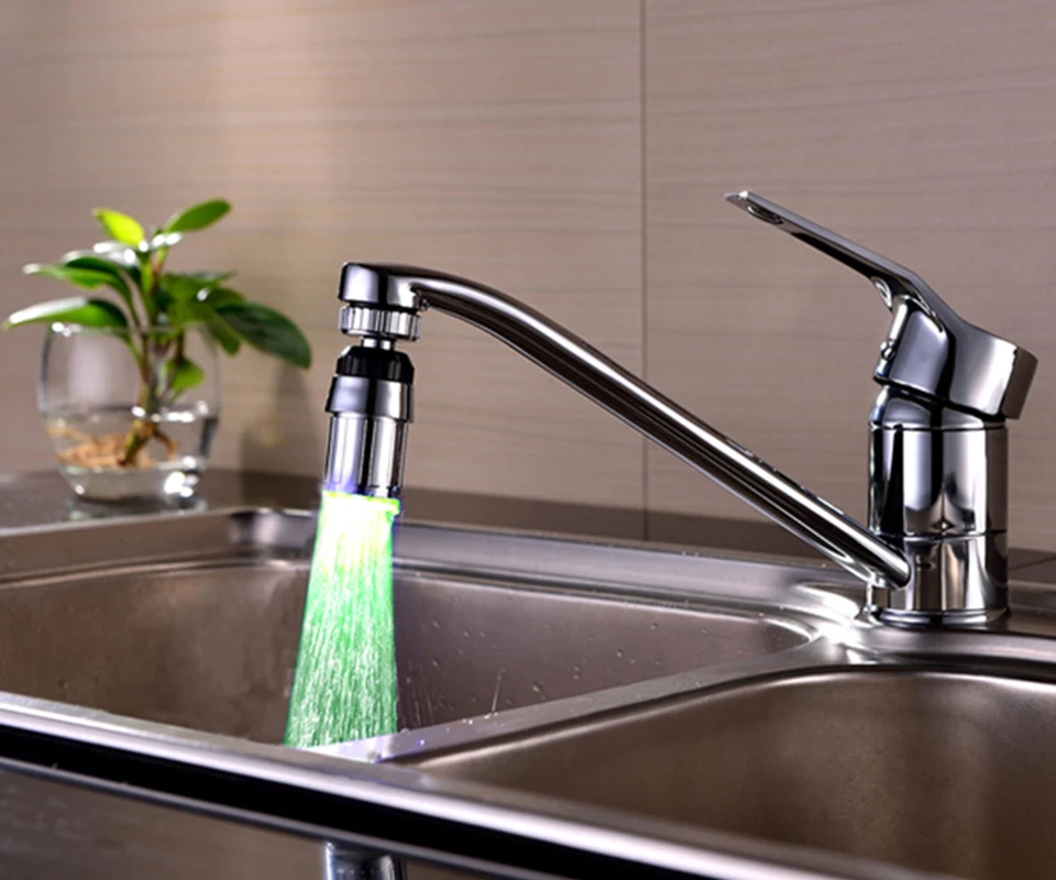 Rotatable Faucet Night Light Lamp Sensor Hydropower Led Lights Shower Head Night Lights For Bathroom Temperature Detectable