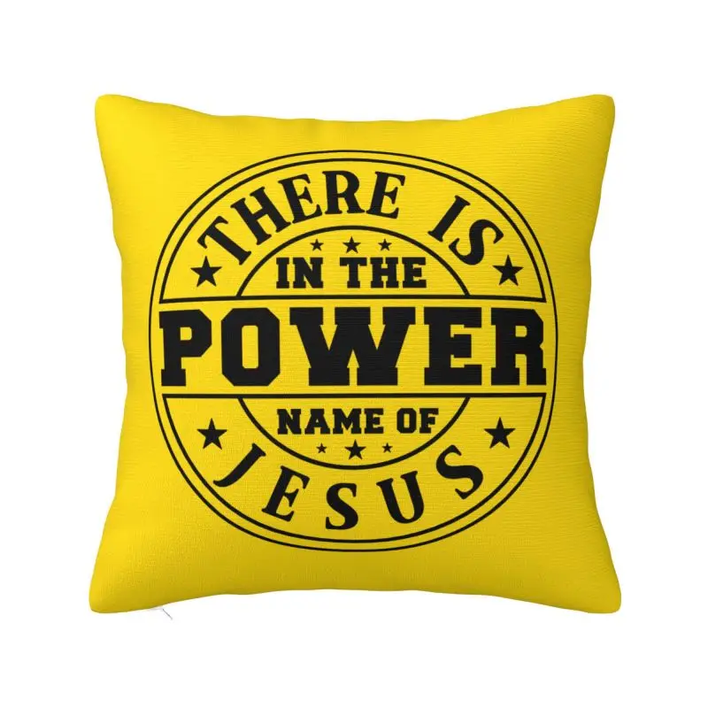 Christ Jesus Power Throw Pillow Case 50*50cm Home Decoration Christian Faith Cushion Cover Soft Polyester Pillowcase