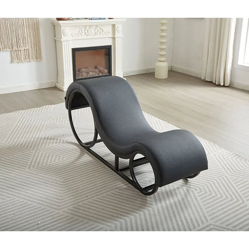 Hot Selling Modern Steel Frame To Go Sofa Red Sex Chair Leisure Style S-Shape Yoga Chair For Bedroom And Living Room view 2