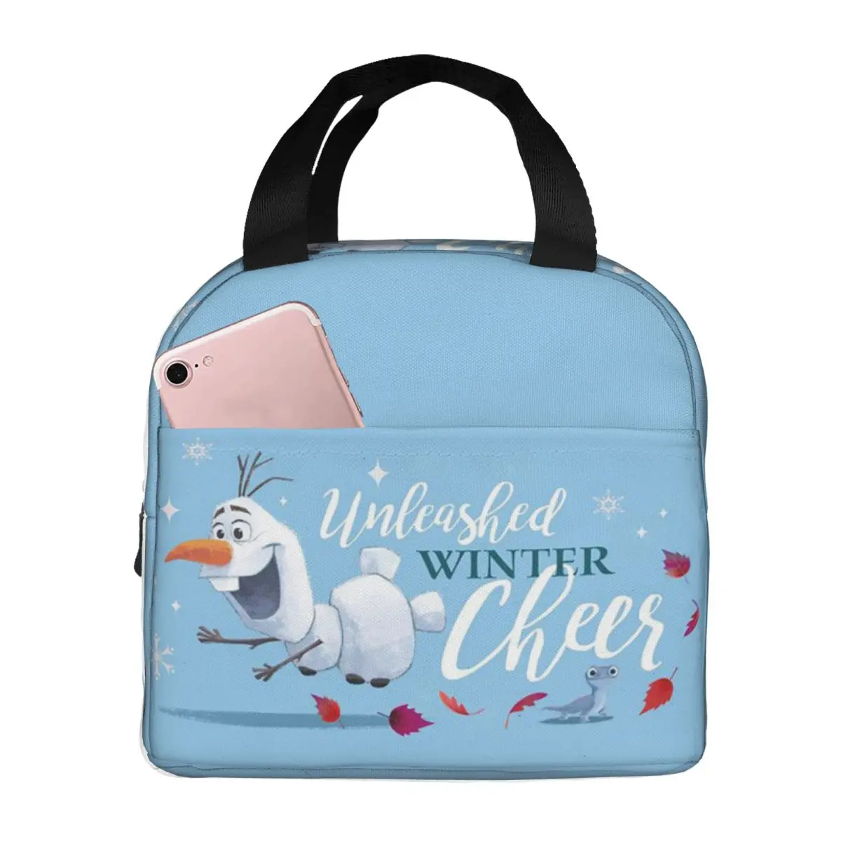 

Custom F-Frozenes Cartoon Insulated Lunch Tote Bag for Women Olaf Elsa Anime Portable Cooler Thermal Food Lunch Box Work School