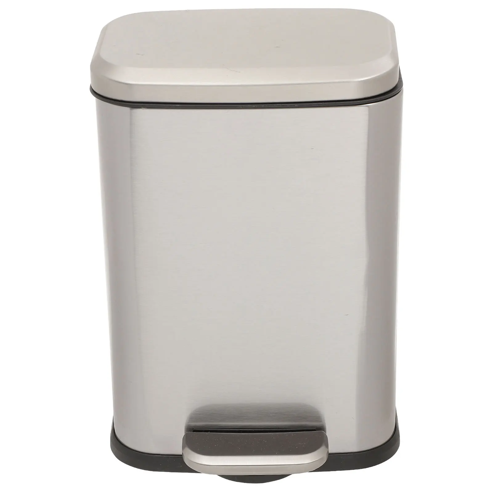 

Stylish Pedal Trash Can Stainless Steel Large Capacity Lidded Waste Bin for Kitchen Bathroom Bedroom Utility Room Use