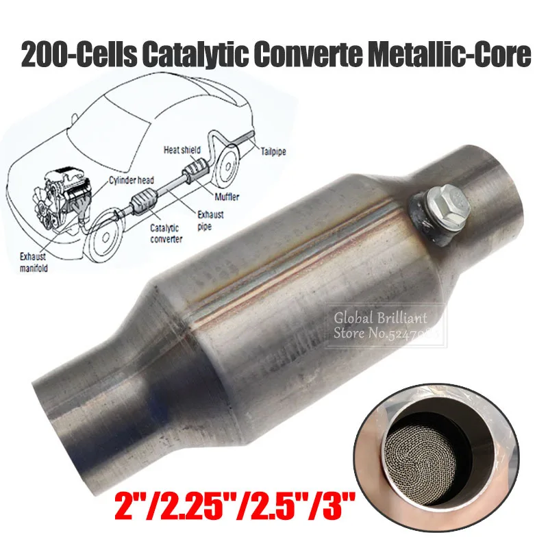 Universal 200 Cell High Flow Metallic-Core Race Catalytic Converter " Euro1 High Performance Sport