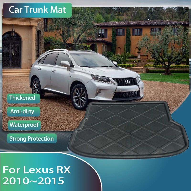 Car Trunk Mats For Lexus RX RX350 RX270 RX300 RX450H 2010~2015 Waterproof Boot Carpets Storage Pads Cargo Tray Auto Accessories