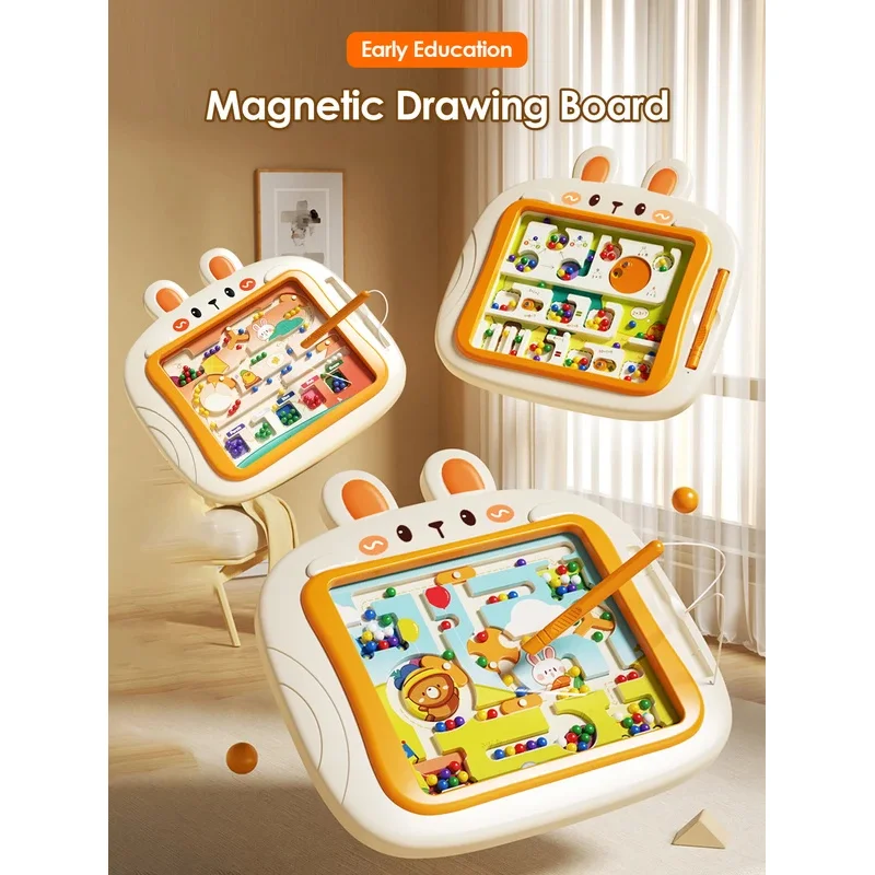 1 jouet de planche à dessin magnétique puzzle pour enfants, classification des couleurs, jouet d'exercice logique