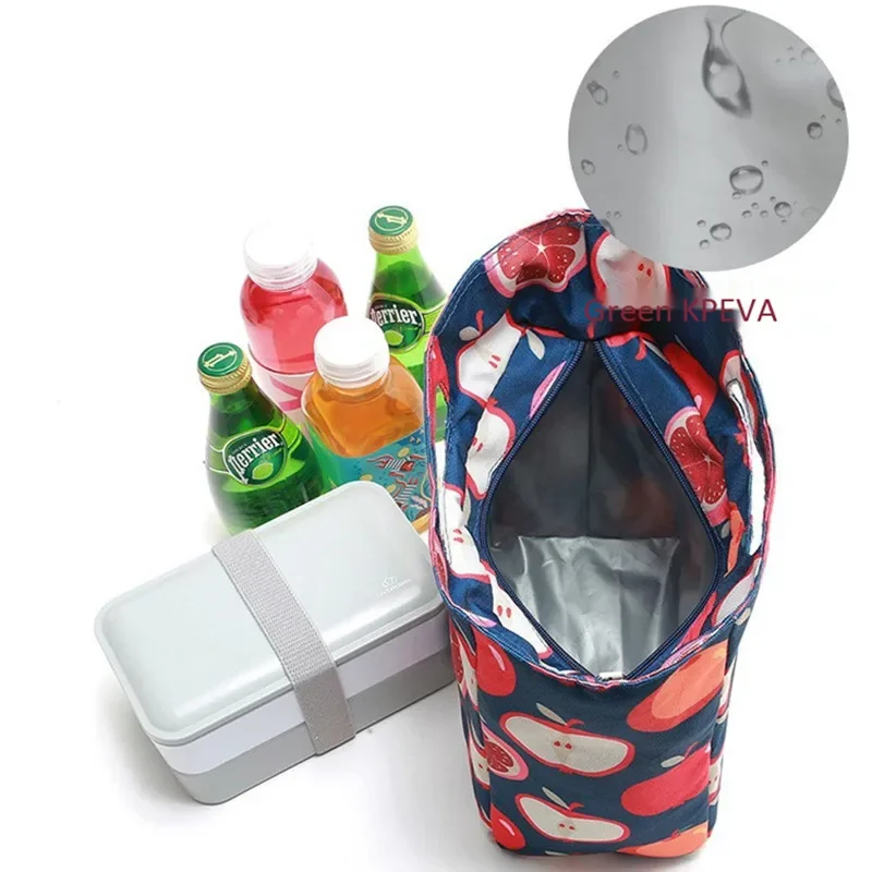 Lunch Bag Reusable Insulated Thermal Women Ice Bags Multifunctional Cooler And Warm Keeping Candy Color Box Waterproof Handbag