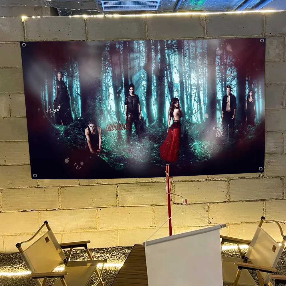 The Vampire Diaries Printed Large Flag Art Science Fiction Room Home Decor Decor Banner