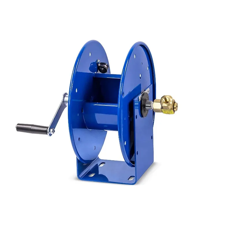 112-3-50 Compact Hand Crank Steel Hose Reel - 4,000 PSI - Holds 3/8