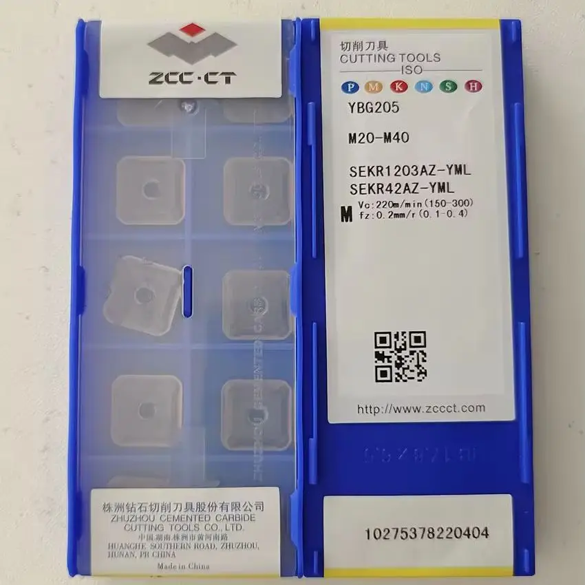 

ZCC.CT SEKR1203AZ-YML YBG205/SEKR1203AZ-YM YBG205/SEKR1203AZ-YM YB9320/SEKR1203AZ-YML M20T твердосплавные вставки с ЧПУ фрезерные инструменты