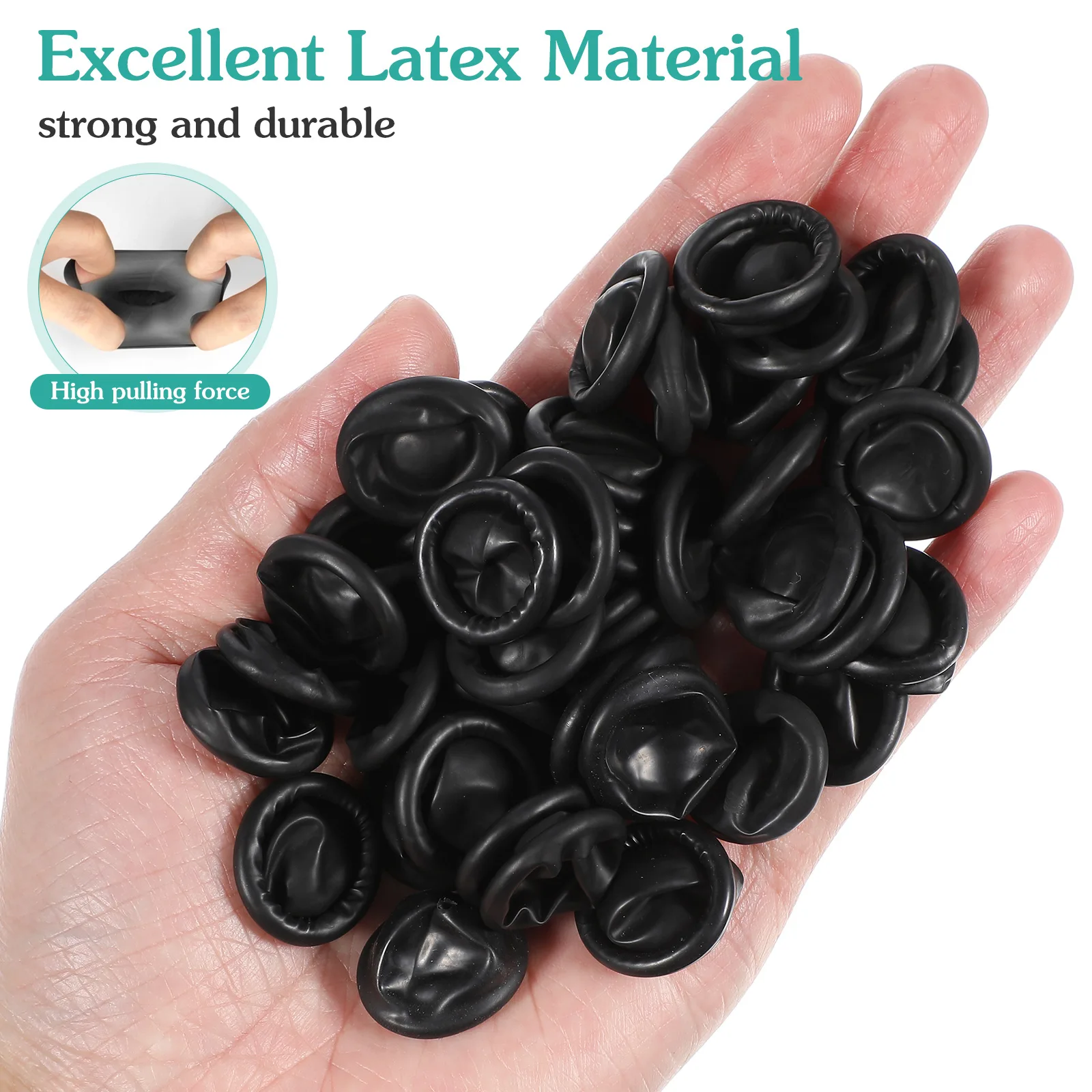 

100pcs Anti-static Machine Cover Anti-Static Handle Sleeve Black Handle Sleeve Dustproof Elastic Latex Non-slip Thickened Case