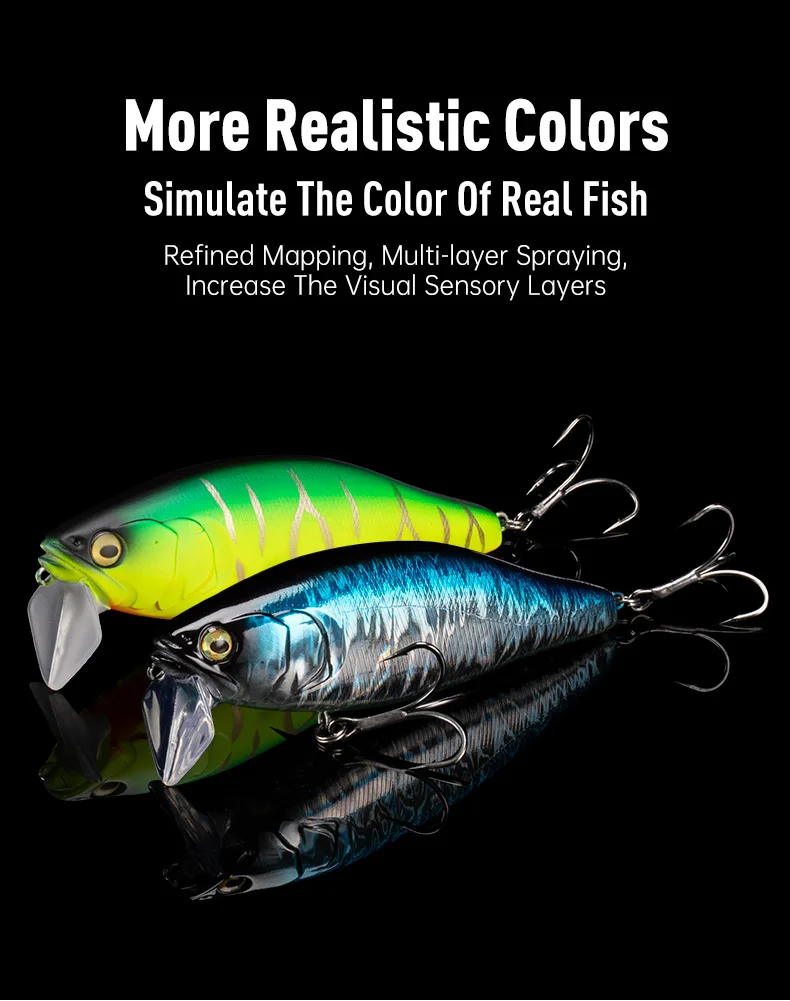 I-JACK Minnow Fishing Lures 107.7mm 30g Floating Swimming High Quality Hard Baits Noise System Wobblers For Bass Pike
