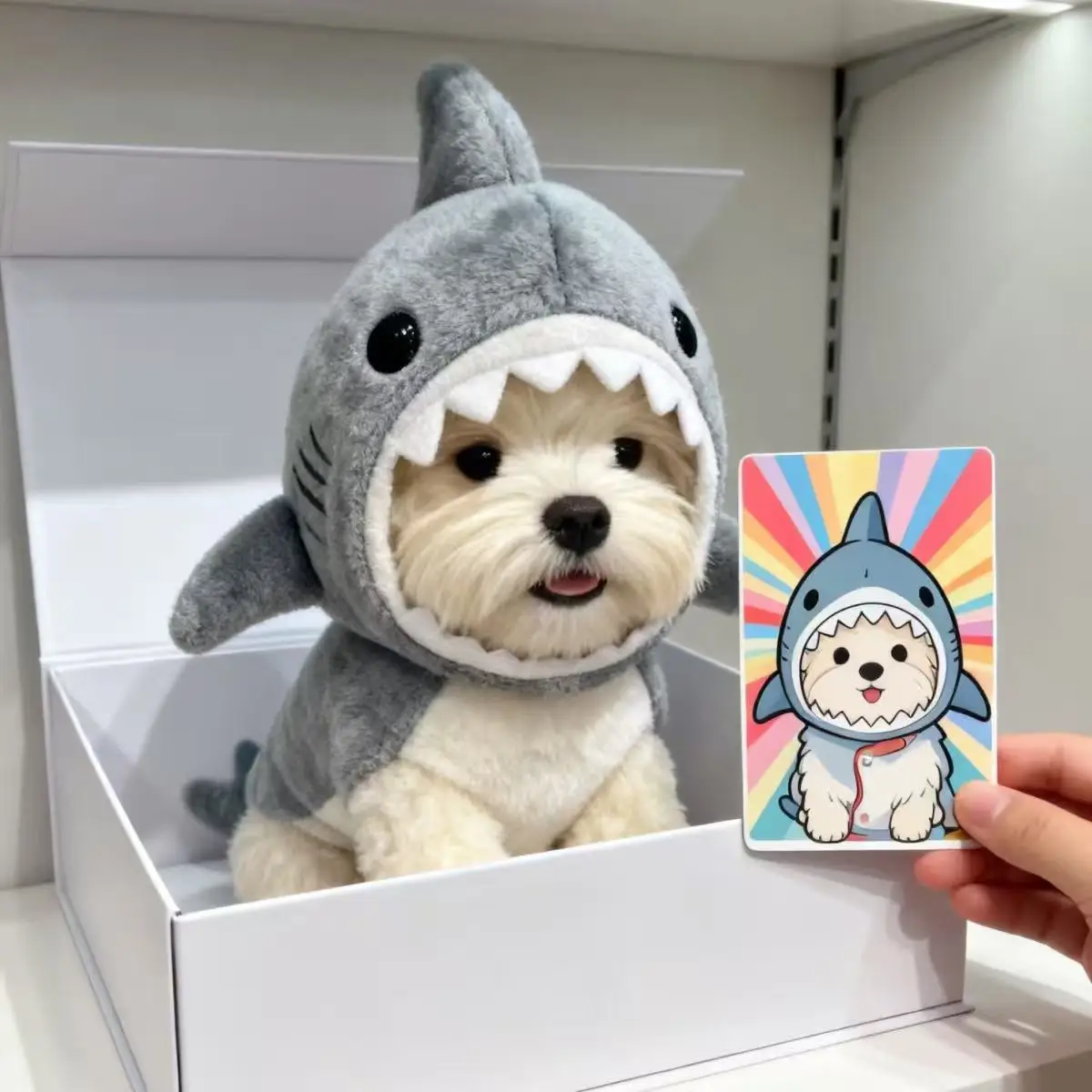 

Pet Headgear Cute Cross Dressing Shark Cute Cat Photography Dog Plush Autumn and Winter Hat Puppy Accessories