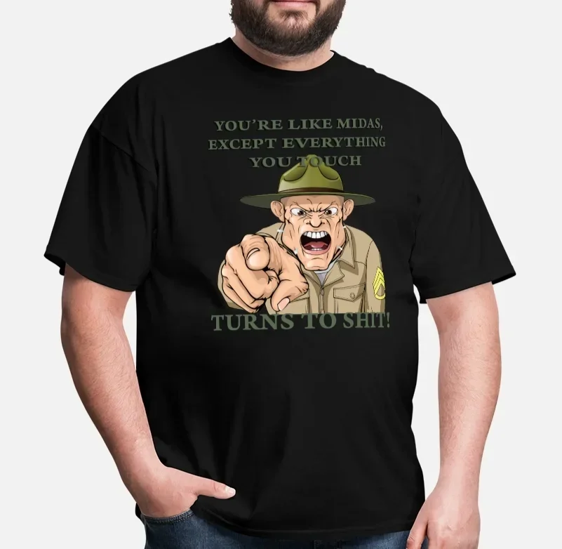 Забавная американская военная футболка Drill Serfeant