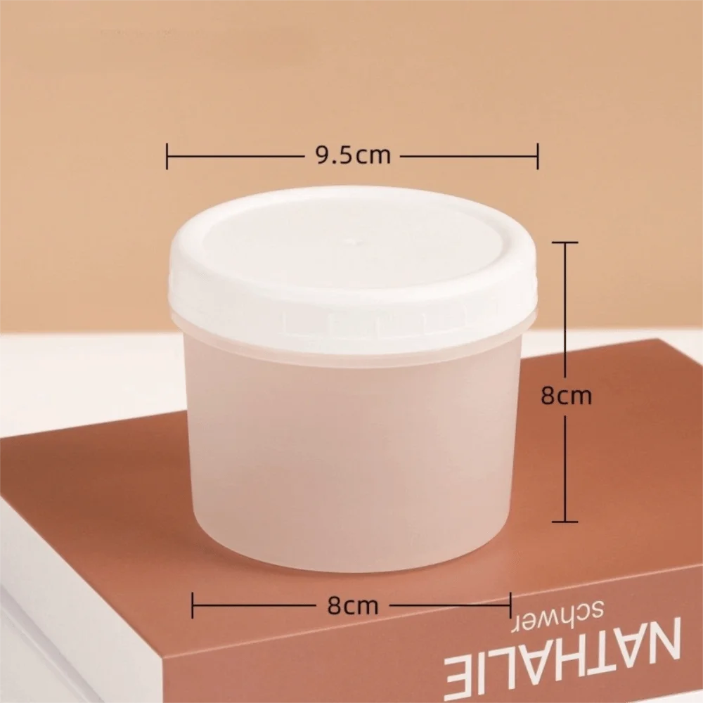 10Pcs Portable Transparent Yogurt Pudding Jars Round with Lid Food Storage Container Stackable Sealed Fresh Keeping Box Kitchen