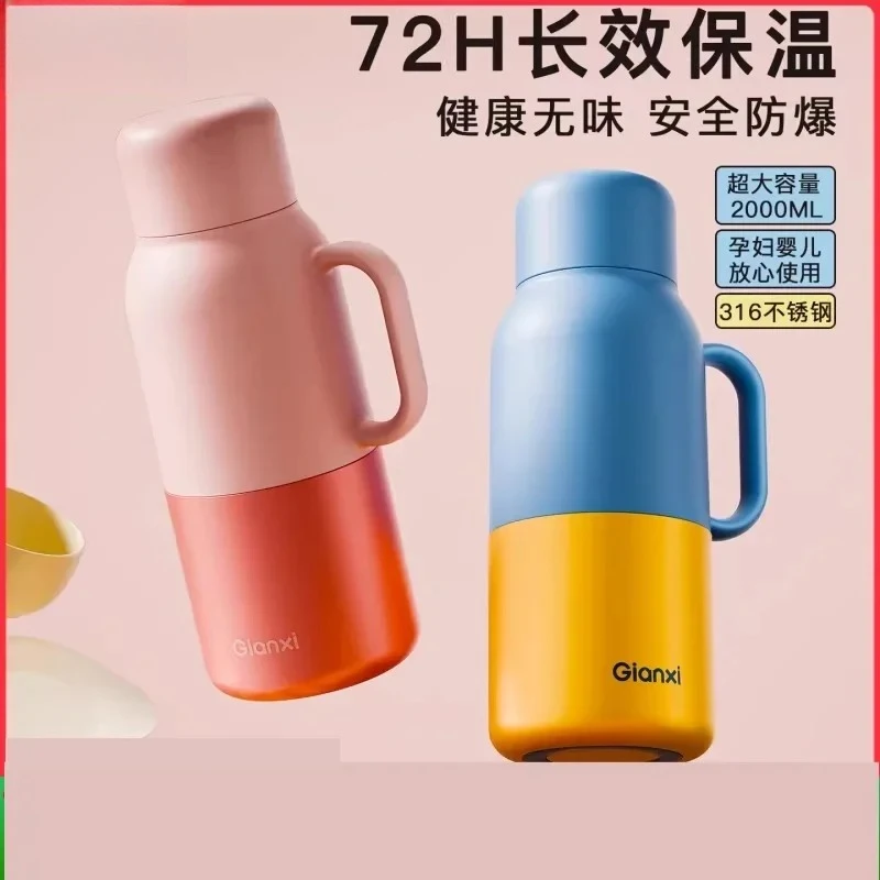 

3L Portable water bottles coffee pot Home Heat preservation water bottle tea pot Stainless steel insulation pots thermos flask
