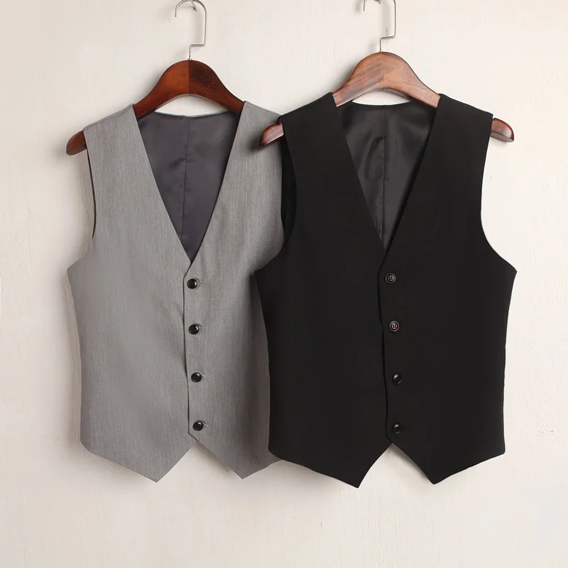 

Women's Suit Vest for Wedding Black Dark Gray Retro Single Breasted V Neck Elegant OL Waistcoat Party Office Formal Work Wear