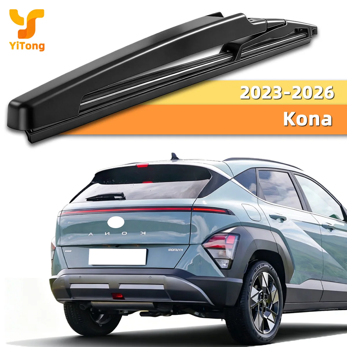 Suitable For Hyundai Kona 2023-2026 Car Rear Window Wiper Blade Natural Rubber Strip Smooth Wiping All Weather Use Auto Parts