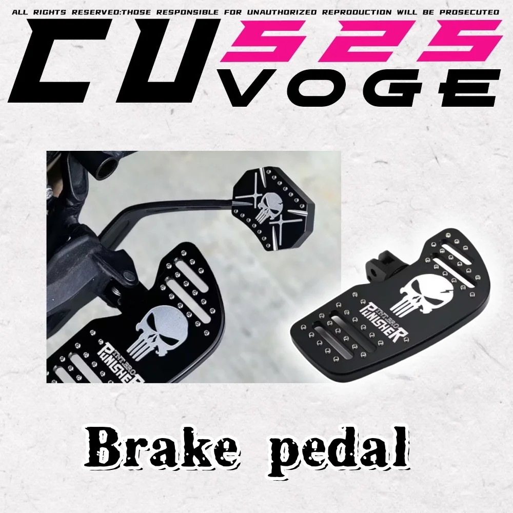 

FOR VOGE CU525 CU-525 525CU modified enlarged brake pedal anti-slip rear brake pedal enlarged aluminum alloy accessories
