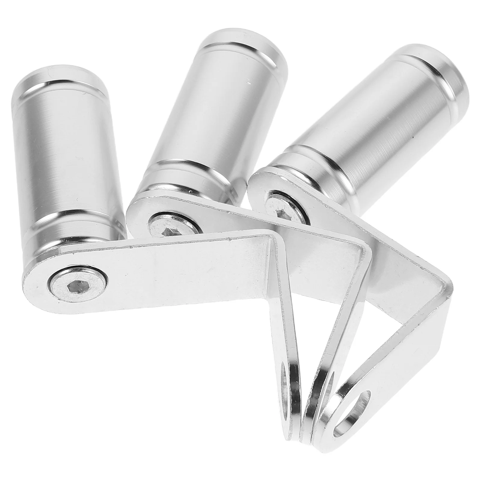 

3pcs Motorcycle Rearview Mirror Mount Aluminum Alloy Universal Adjustable Bracket Vibration Reduction Extended Visibility For