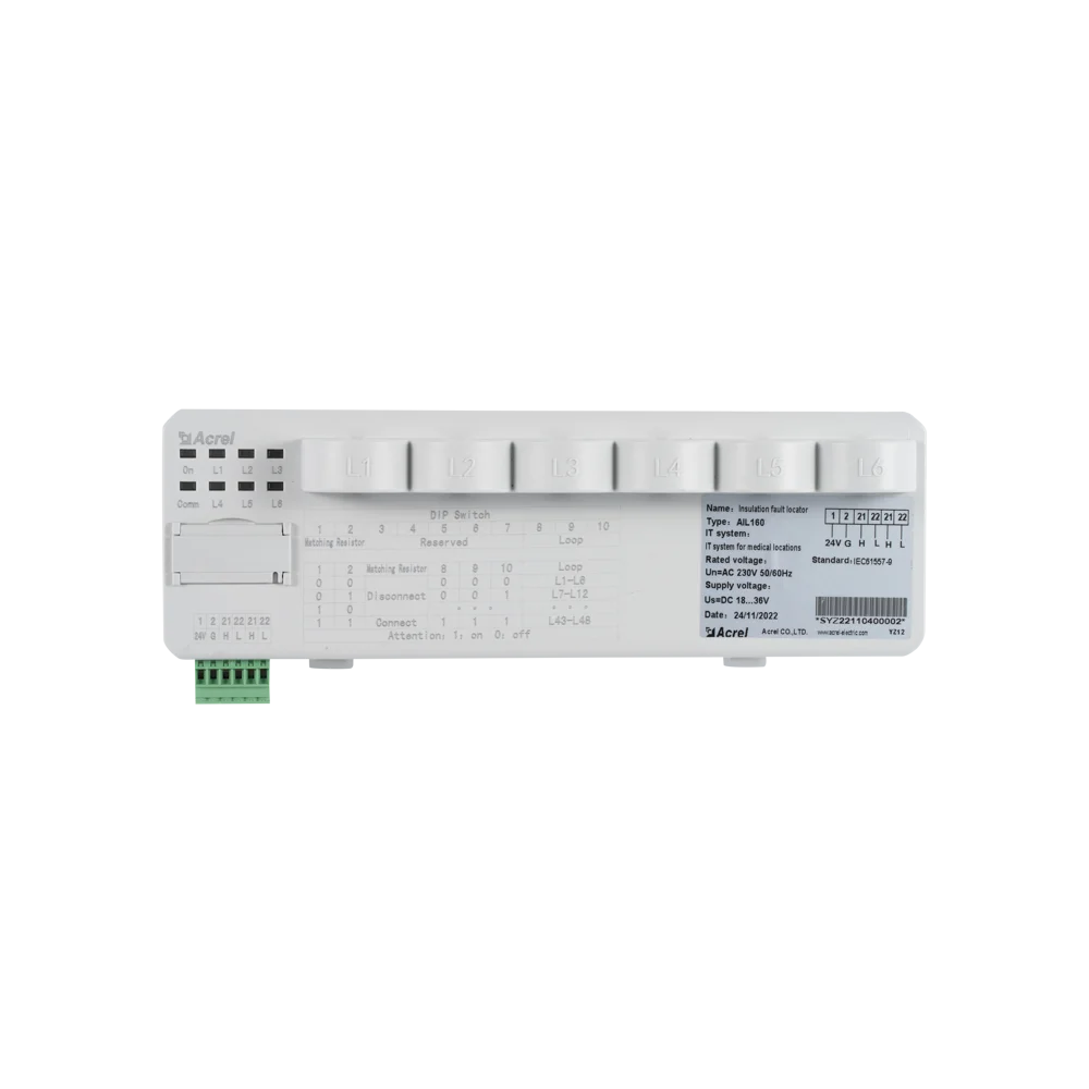 ACREL AIL160-6 Insulation Fault Locator Matched with AIM-M300 Locating 6 Channels Insulation Faults LED Display Locator