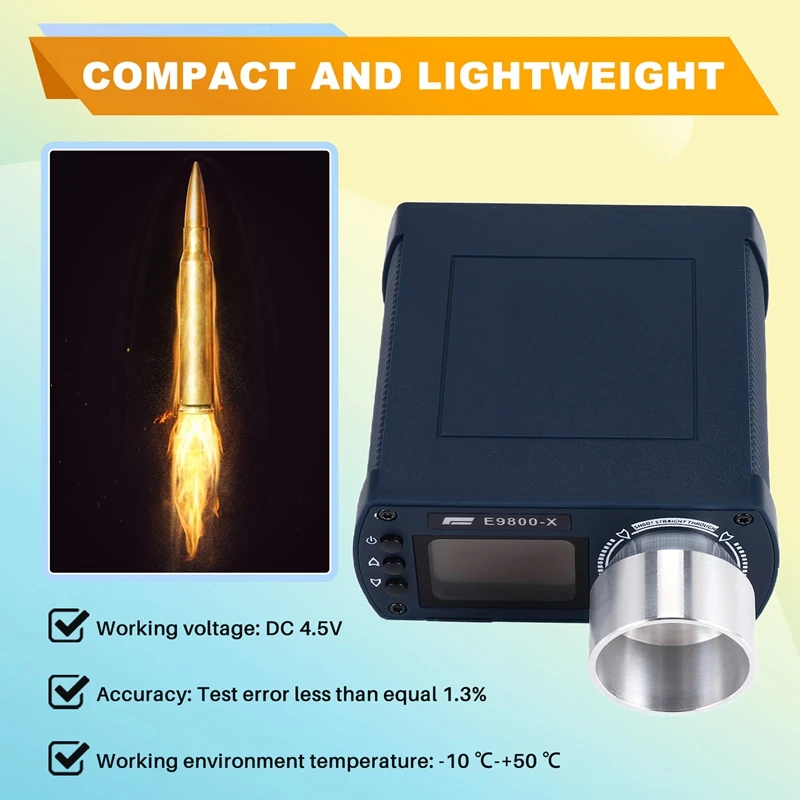 E9800-X Speed Tester Lcd Screen Chronograph FPS High-Power For Hunting Chronoscope Speed Tester