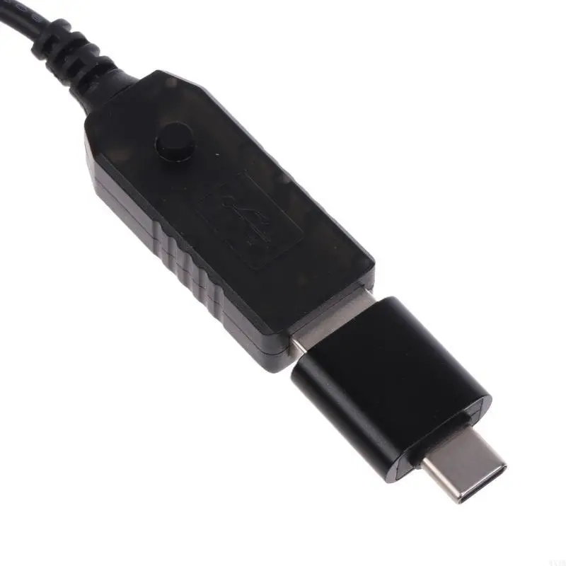 100cm QC3.0 USB C PD to 5V-12V 5.5x2.1mm Power Cord for Any 6V-12V Device 