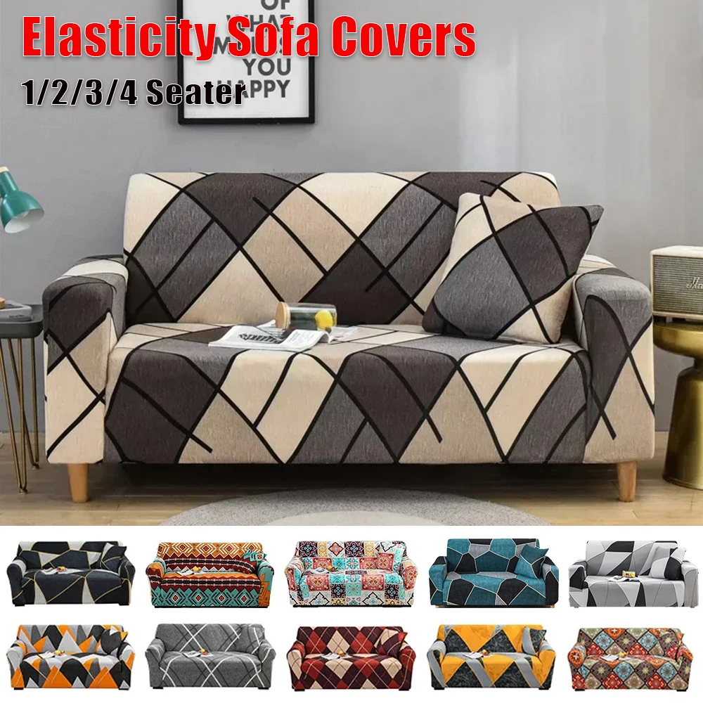 1PC Elasticity Sofa Cover for Living Room Armchair Protector Couch Cover Bohemian Mandala Slipcover Universal Spandex Case 소파 커버