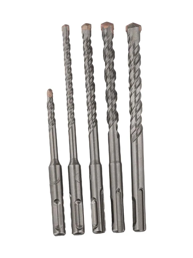 

5pcs Concrete Drill Bit Double Auger Hammer Wall Brick Block Electric Hammer Masonry Bit For Masonry Concrete Rock Stone Bits