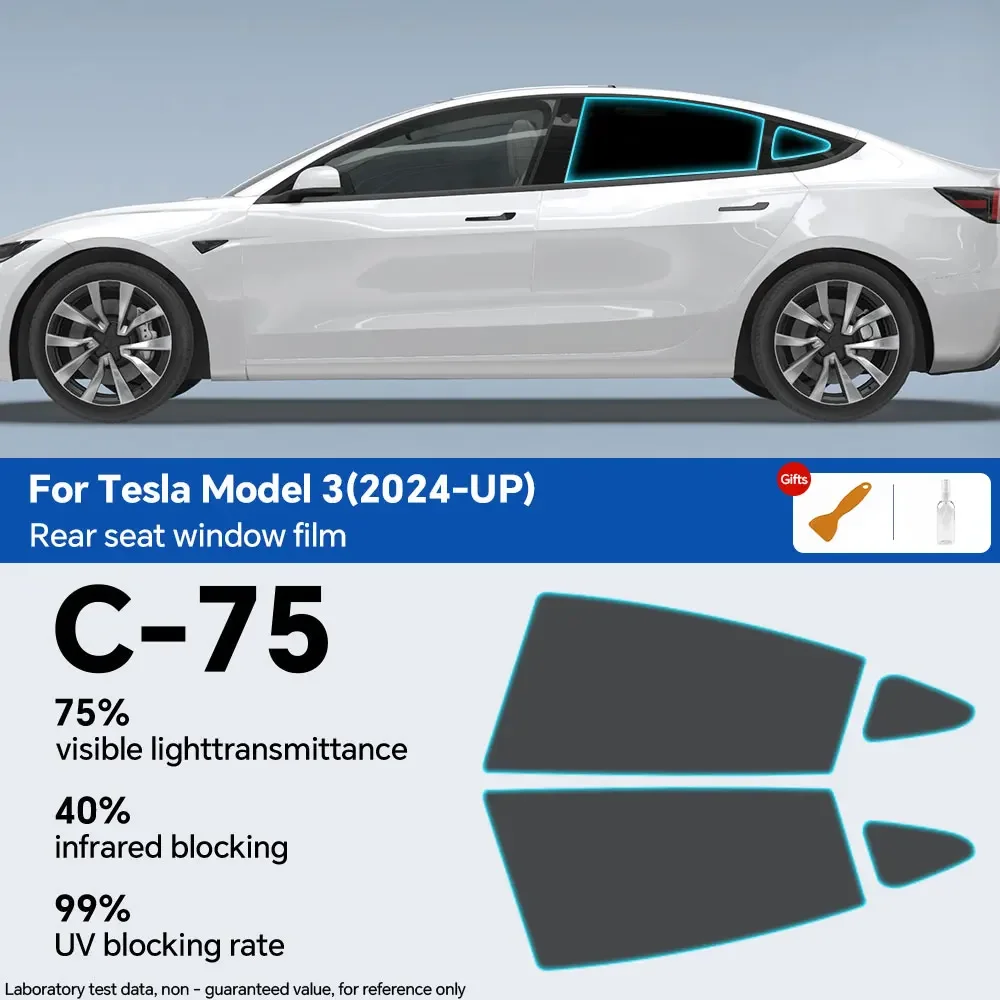 Voor Tesla Model 3 Up Voorgesneden Autoruit Privacy Tint Film Zonne-Uv-Beschermer Spiegelfilms Zomer Accessoires Voorruit Stickers