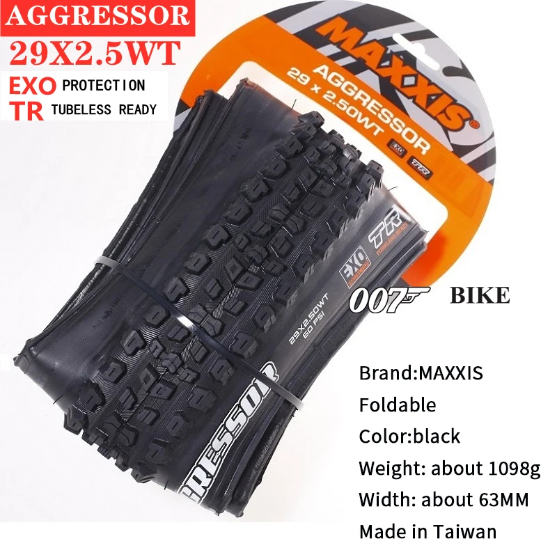 MAXXIS 29 AGGRESSOR 접이식 MTB 산악 자전거 타이어, EXO 보호 TR 튜브리스 29er, 26x2.3, 27.5x2.3/2.5, 29x2.5, 1 개