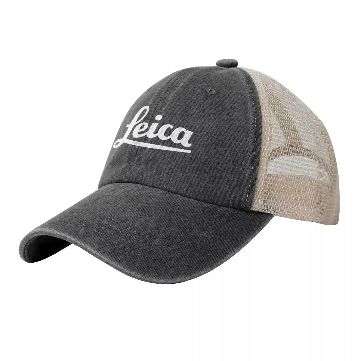 White Leica Mesh Baseball Cap Baseball Net Caps Spring Summer Sunscreen Cowboy Outdoor Casual Hats