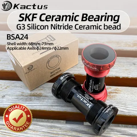 KACTUS BSA24 SKF 베어링 자전거 바닥 22/24mm Shimano SRAM GXP Road MTP 크랭크 셋 자전거 부품 용 세라믹 베어링 중앙 샤프트