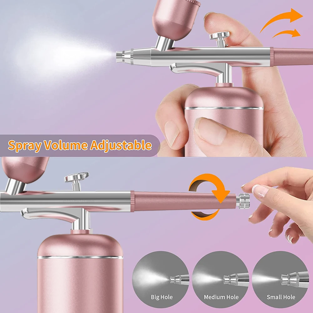 Unghie Arte Pittura Aerografo con Compressore Torta Trucco Artigianato Unghie Decorazione Pistola a spruzzo Compressore portatile per aerografo per unghie artistiche