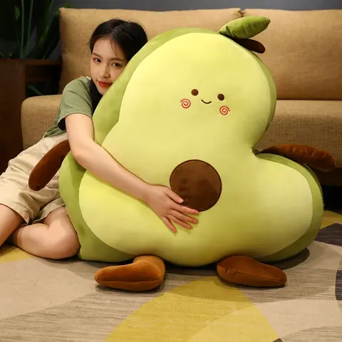 50-100CM 거대한 아보카도 인형 봉제 인형 채워진 인형 과일 쿠션 베개 부드러운 봉제 인형 장난감 어린이 아기 소녀 생일 선물