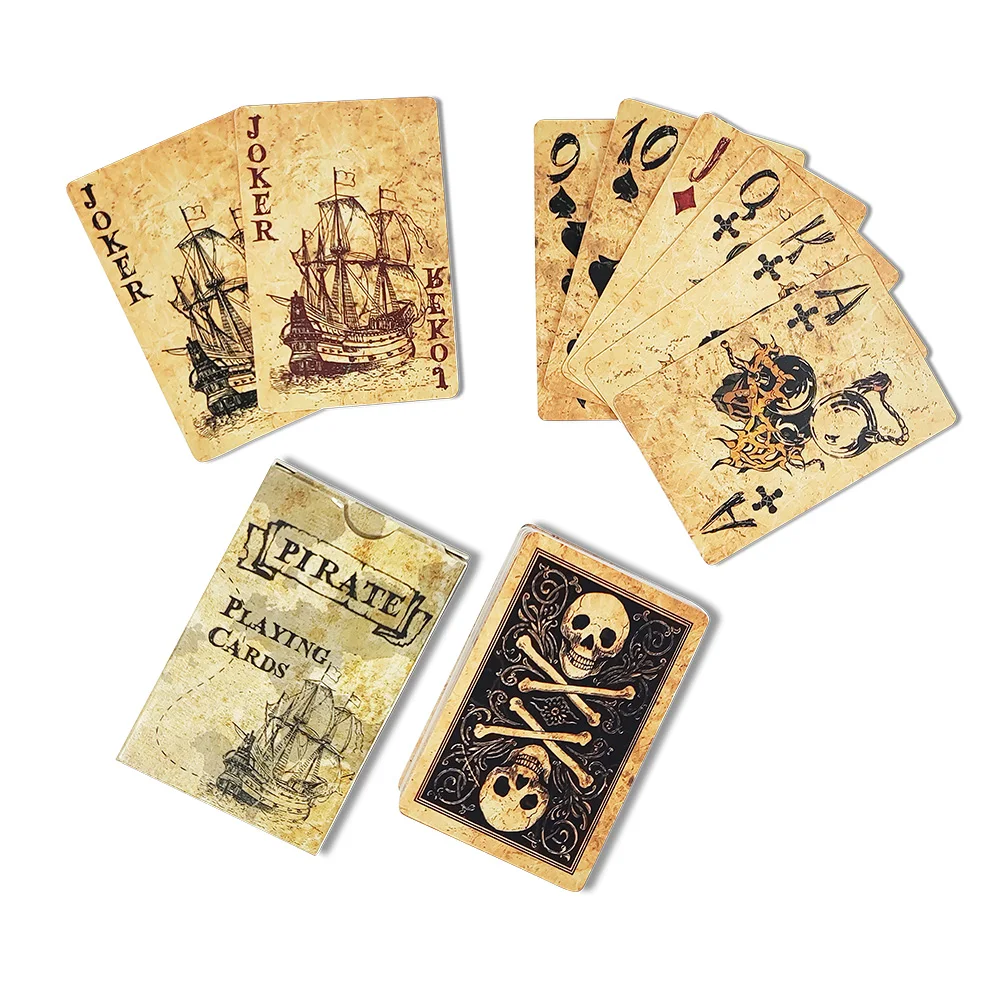 60x90mm Vintage Piraten schiff Spielkarten Piraten der Karibik-Serie Spielkarten Unterhaltung karten für Partys piele